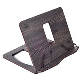 ANGELYCIA Soporte de lectura de libros de madera, soporte plegable para libros de recetas, tableta, PC, altura ajustable, pantalla de lector en reposo, soporte para libros de texto, revistas y música