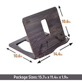 ANGELYCIA Soporte de lectura de libros de madera, soporte plegable para libros de recetas, tableta, PC, altura ajustable, pantalla de lector en reposo, soporte para libros de texto, revistas y música