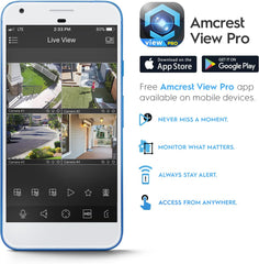 Amcrest 5MP UltraHD IP-Revolver-PoE-Kamera für den Außenbereich mit Mikrofon/Audio, 5MP, 98 Fuß NightVision, 2,8-mm-Objektiv, IP67 wetterfest, MicroSD-Aufzeichnung (256 GB) Schwarz IP5M-T1179EB-28MM