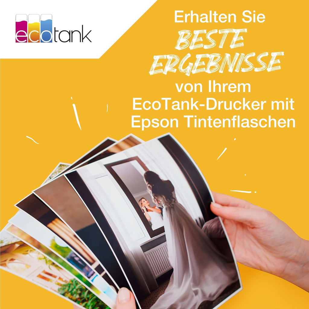 Epson Ecotank 102 Original Tintenflaschen | 4X Farb-Multipack - Schwarz, Cyan, Magenta, Gelb | Markenqualität Für Optimale Ergebnisse