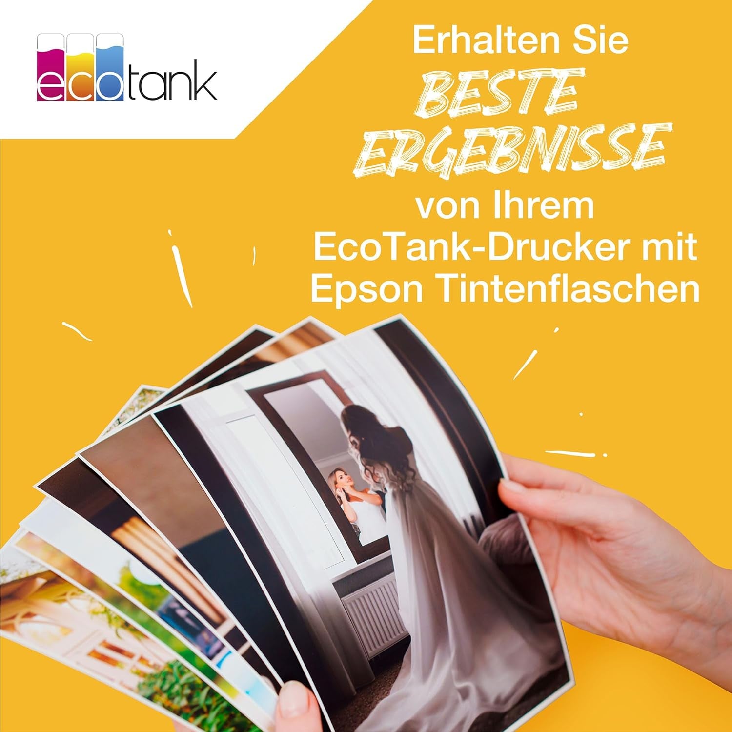 Epson Ecotank 102 Original Tintenflaschen | 4X Farb-Multipack - Schwarz, Cyan, Magenta, Gelb | Markenqualität Für Optimale Ergebnisse