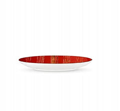 Wilmax WL-668213/A Porzellan Runden Dessertteller, Rot, 23cm Durchmesser