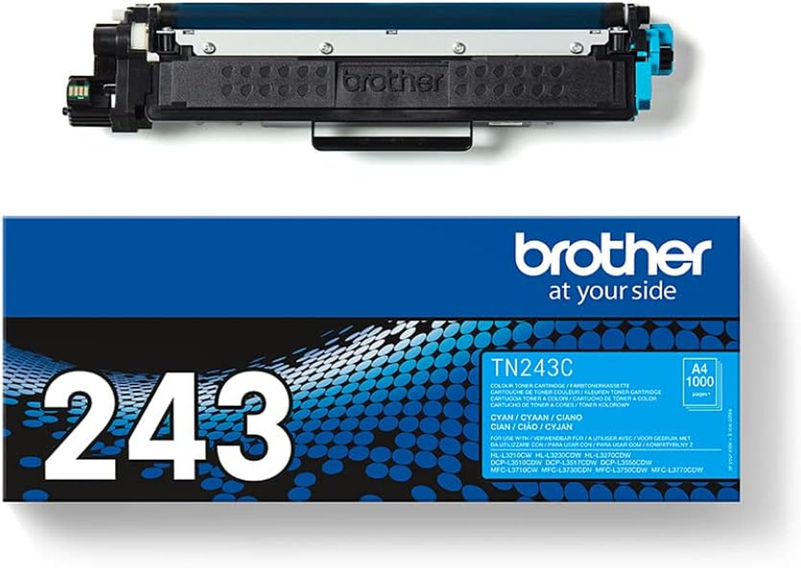 Brother TN-243C Tonerkassette (Für Brother DCP-L3510CDW, DCP-L3550CDW, HL-L3210CW, HL-L3230CDW, HL-L3270CDW, MFC-L3710CW, MFC-L3730CDN, MFC-L3750CDW Und MFC-L3770CDW) Cyan, Standard
