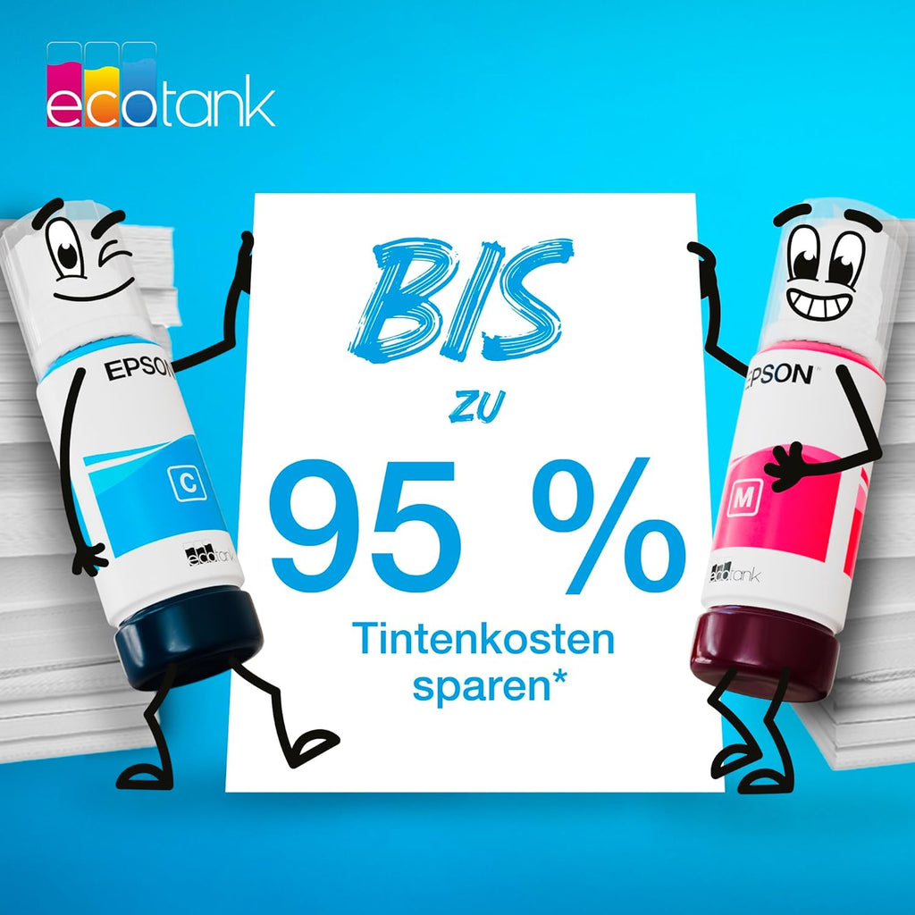 Epson Ecotank 102 Original Tintenflaschen | 4X Farb-Multipack - Schwarz, Cyan, Magenta, Gelb | Markenqualität Für Optimale Ergebnisse