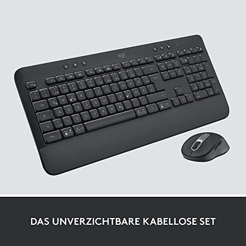 Logitech Signature MK650 Combo for Business, kabellose Maus und Tastatur, Logi Bolt, Bluetooth, SmartWheel, weltweit Zertifiziert, Windows/Mac/Chrome/Linux - Graphit