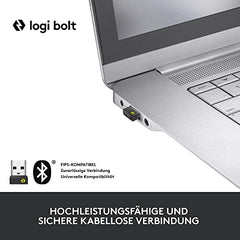 Logitech MX Keys Mini Wireless Illuminated Keyboard for Business, Kompakt, Logi Bolt USB-Empfänger, Hintergrundbeleuchtung, wiederaufladbar, Windows, macOS, Linux, iOS, Android, DEU QWERTZ - Graphit