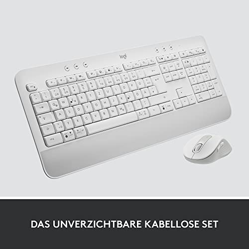 Logitech Signature MK650 Combo for Business, kabellose Maus und Tastatur, Logi Bolt, Bluetooth, SmartWheel, weltweit Zertifiziert, Windows/Mac/Chrome/Linux - Weiß