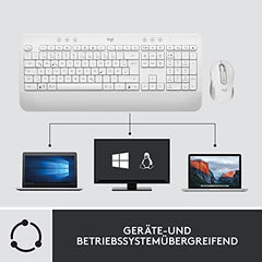 Logitech Signature MK650 Combo for Business, kabellose Maus und Tastatur, Logi Bolt, Bluetooth, SmartWheel, weltweit Zertifiziert, Windows/Mac/Chrome/Linux - Weiß