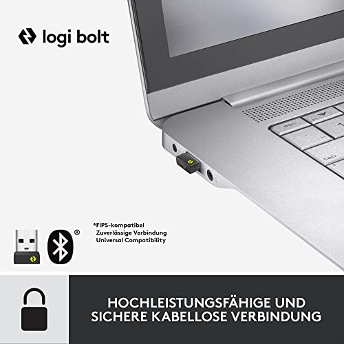 Logitech Signature MK650 Combo for Business, kabellose Maus und Tastatur, Logi Bolt, Bluetooth, SmartWheel, weltweit Zertifiziert, Windows/Mac/Chrome/Linux - Weiß