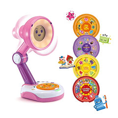 VTech Funny Sunny – Interaktive Lampen-Freundin pink – Führt durch den Tag, erzählt Geschichten, spielt Spiele, animiert zur Bewegung – Mit Uhr- und Wecker-Funktion – Für Kinder von 3-8 Jahren