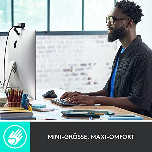 Logitech MX Keys Mini Wireless Illuminated Keyboard for Business, Kompakt, Logi Bolt USB-Empfänger, Hintergrundbeleuchtung, wiederaufladbar, Windows, macOS, Linux, iOS, Android, DEU QWERTZ - Graphit