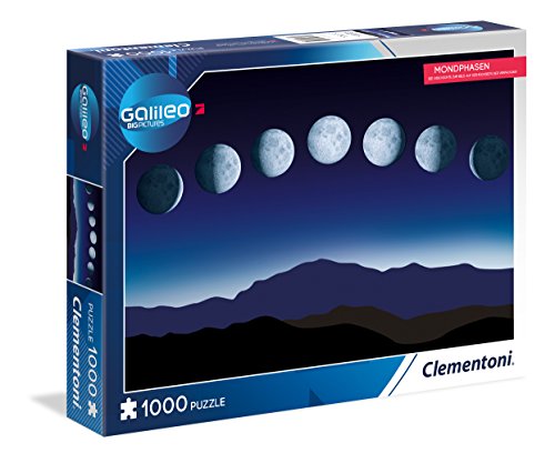 Clementoni 59090 Fases de la Luna - Puzzle de 1000 piezas para mayores de 9 años, colorido rompecabezas para adultos con colores fuertes, juego de habilidad para toda la familia, bonita idea de regalo