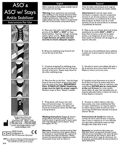 ASO-Knöchelstabilisator von Med Spec