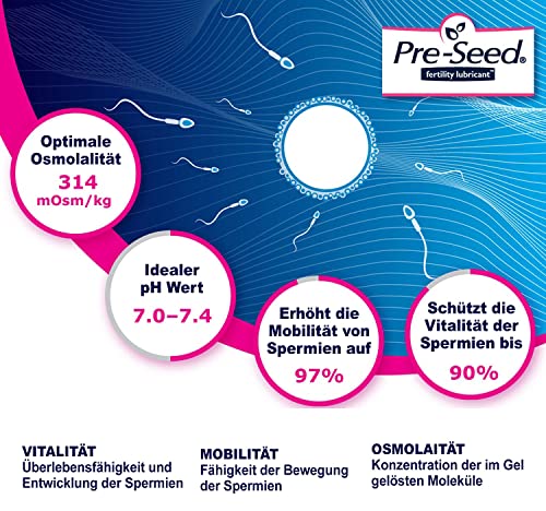 Pre Seed Fruchtbarkeitsgel I Kinderwunsch Gleitgel 9 X 4 Gramm plus 5 One+Step Schwangerschaftstest 10 miu