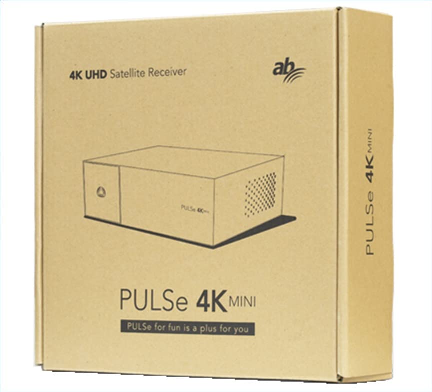 AB Pulse 4K Mini-UHD-Satellitenempfänger DVB-S2X-Tuner, Linux E2, Ultra HD 2160p, H.265, HDR10, 1 GB RAM und 8 GB Flash, USB 2.0 und 3.0, HDMI, CI, CA-Kartenleser, MicroSD-Steckplatz, LAN ,