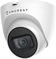 Amcrest 5MP UltraHD IP-Revolver-PoE-Kamera für den Außenbereich mit Mikrofon/Audio, 5MP, 98 Fuß NightVision, 2,8-mm-Objektiv, IP67 wetterfest, MicroSD-Aufzeichnung (256 GB), Weiß (IP5M-T1179EW-28MM)