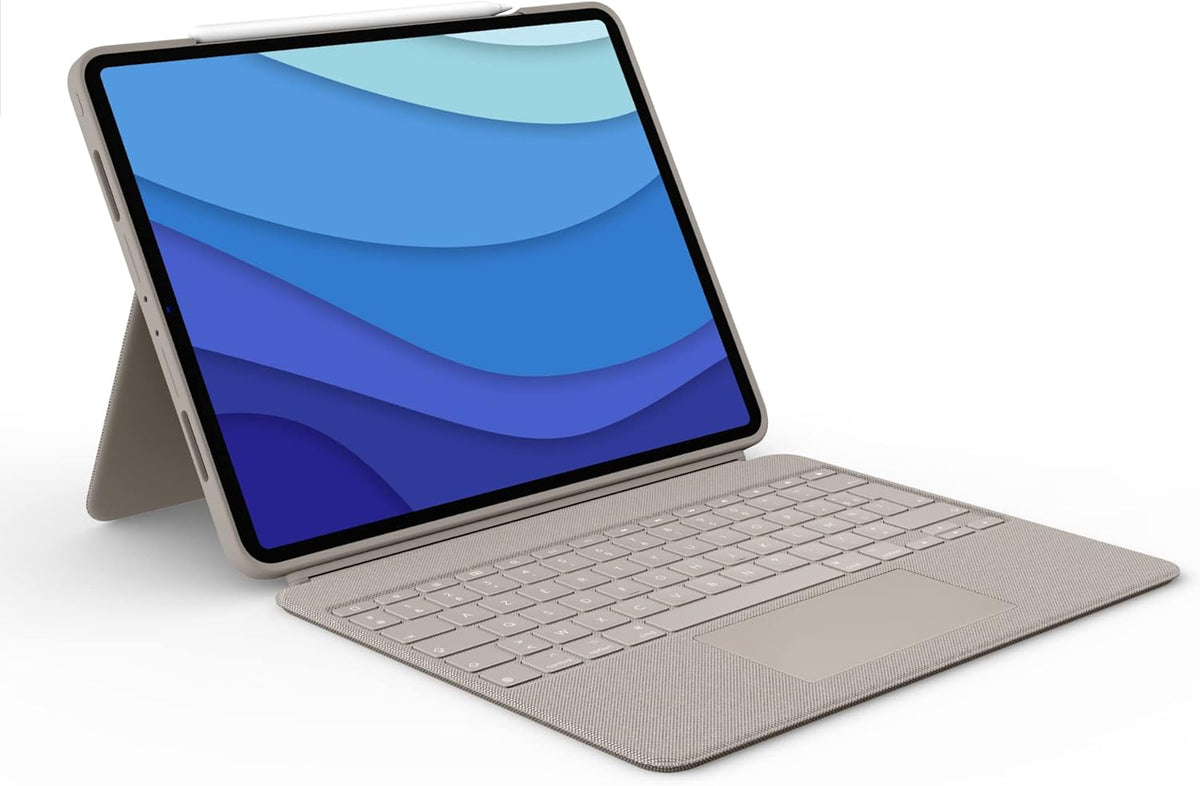 Logitech Combo Touch-FRA - MEDIT- Étui clavier pour iPad Pro 12,9 pouces (5e, 6e générations - 2021, 2022) - Clavier rétroéclairé amovible avec support, pavé tactile Click-Anywhere, Smart Connector