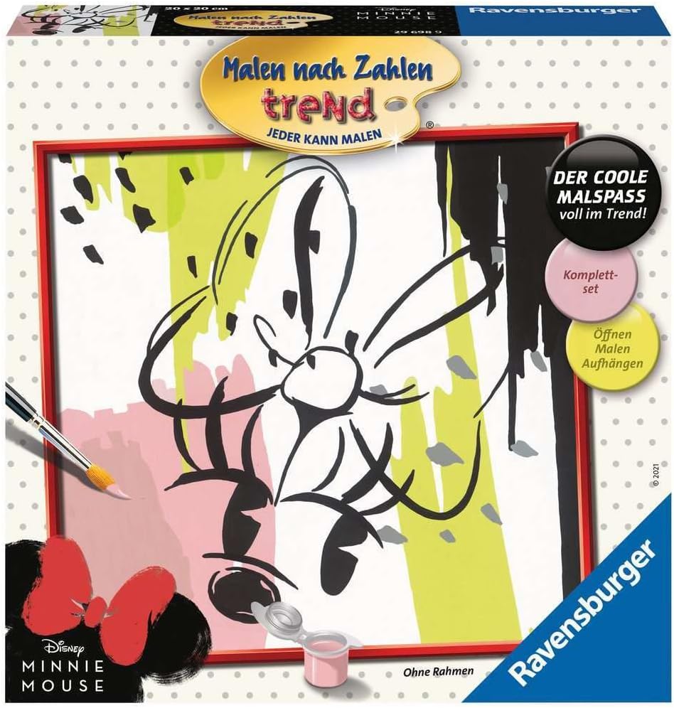 Ravensburger Malen nach Zahlen 29698 - Modern Minnie - Malen nach Zahlen für Erwachsene und Kinder ab 12 Jahren