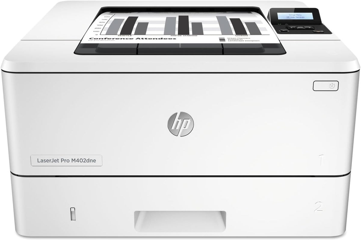 GEBRAUCHT - Sehr guter Zustand - HP LaserJet Pro M402dne C5J91A#B19 Laserdrucker (Drucker, LAN, Duplex, JetIntelligence, Apple Airprint) weiß