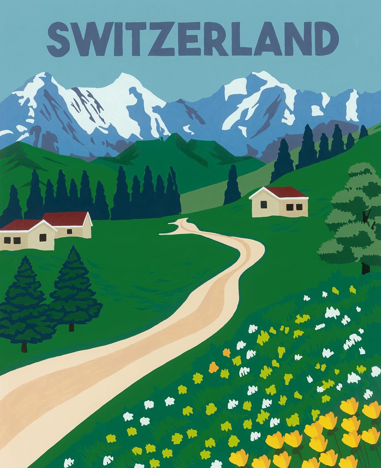 Ravensburger CreArt - Malen nach Zahlen 23536 Jungfrau Region ab 12 Jahren