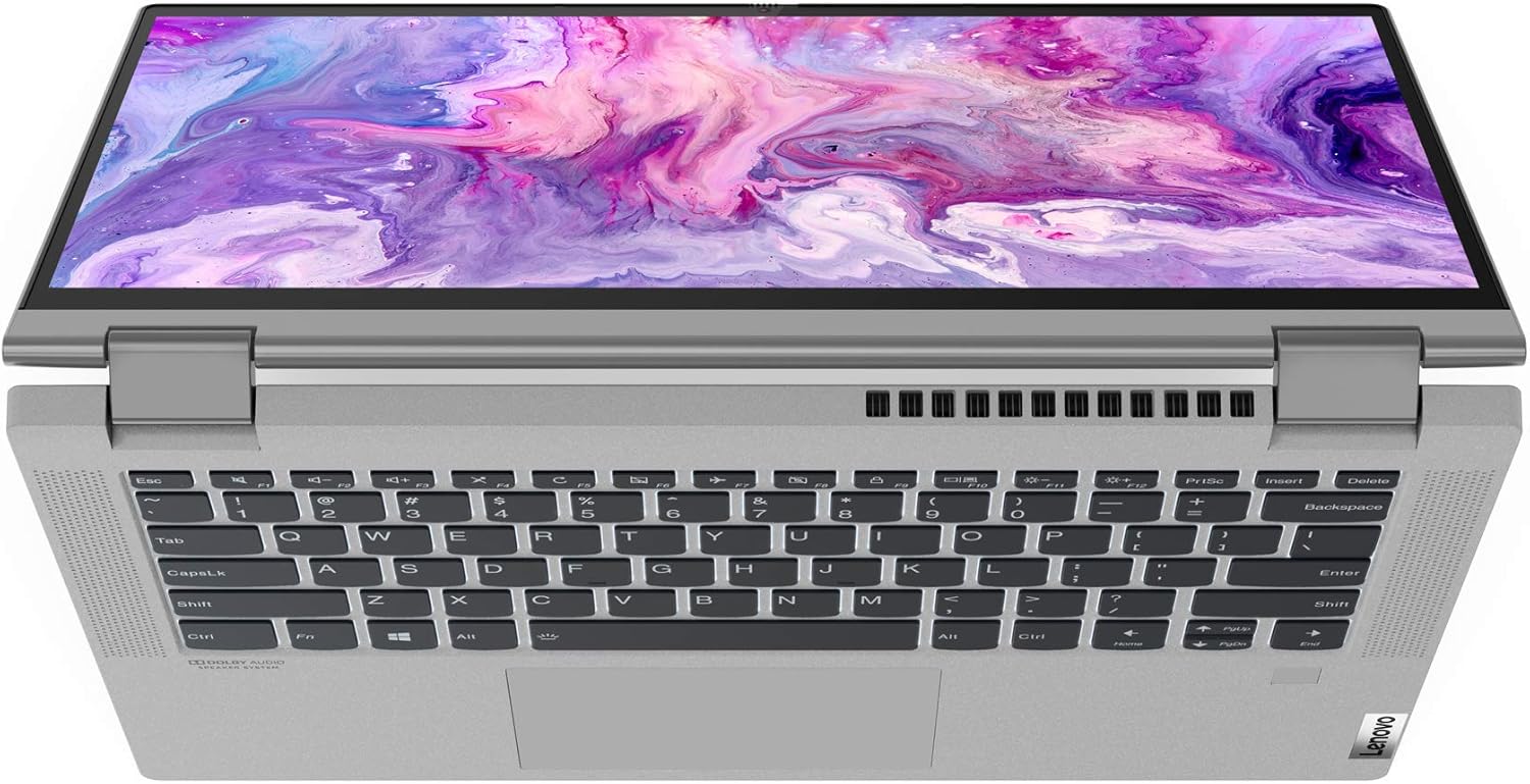 Lenovo IdeaPad Flex 5 - Ordenador Portátil Táctil Convertible 14" FullHD (Intel Core i7-1165G7, 16GB RAM, 512GB SSD, Intel Iris Xe Graphics, Windows 11 Home) Gris - Teclado QWERTY Español