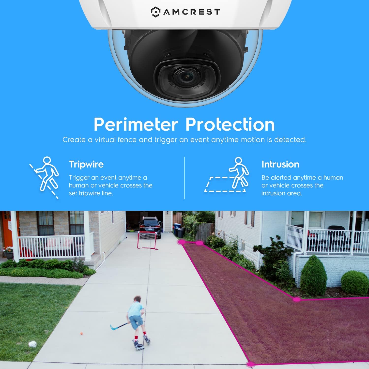 Amcrest UltraHD 4K (8MP) Outdoor Security POE IP Kamera, 3840 x 2160, 29,9 m Nachtsicht, 2,8 mm Objektiv, IP67 wetterfest, IK10 Vandalensichere Kuppel, MicroSD Aufnahme, Weiß (IP8M-2493EW)