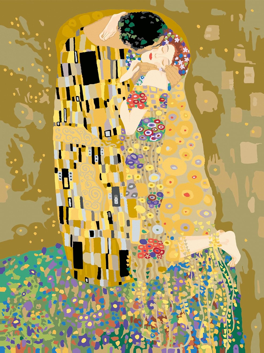 Ravensburger EL Beso CreArt-Malen nach Zahlen 23648 Art Collection: The Kiss (Klimt) ab 14 Jahren, Yellow, Mittel