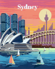 Ravensburger 23526 CreArt 23526-Colorful Sydney-Malen nach Zahlen Erwachsene-ab 12 Jahren, White, Mittel