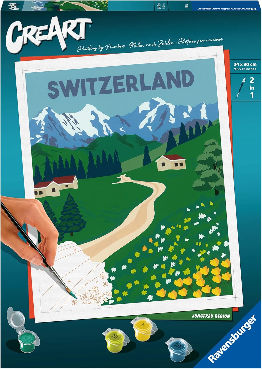 Ravensburger CreArt - Malen nach Zahlen 23536 Jungfrau Region ab 12 Jahren