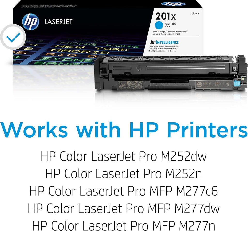 HP 201X (CF401X) Blau Original Toner Mit Hoher Reichweite Für HP Color Laserjet Pro M252, M274N, M277, XL