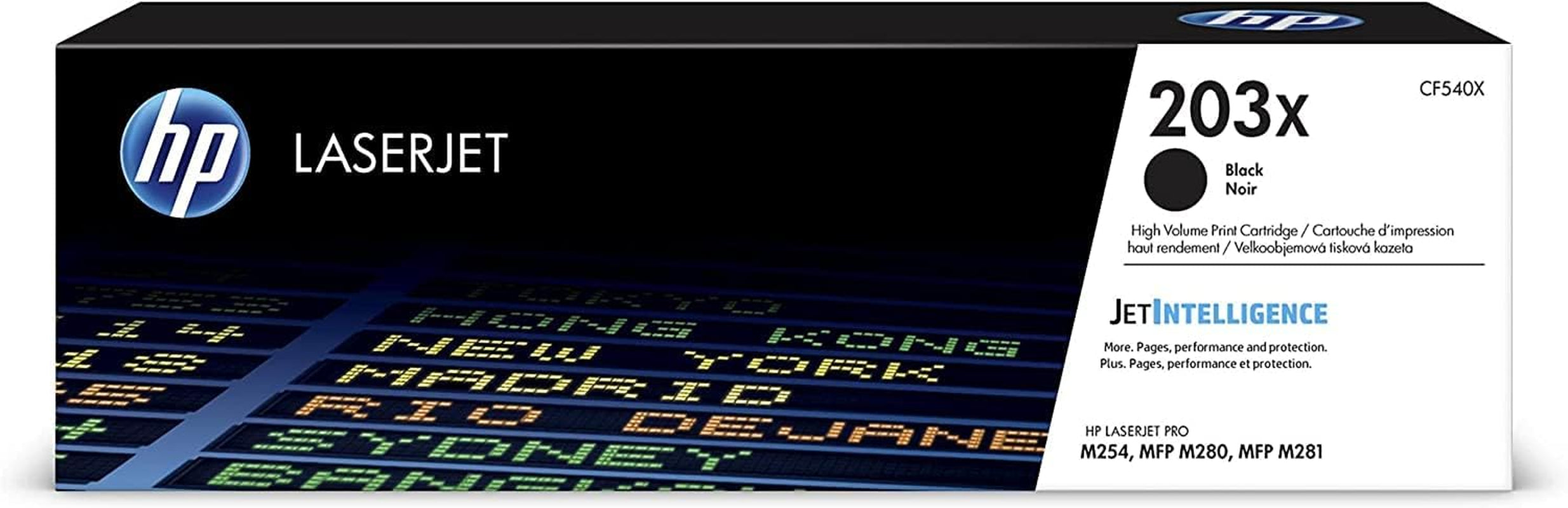 HP 203X Original Toner Schwarz, Hohe Reichweite, Kompatibel Mit HP Colour Laserjet Pro M254 / M280 / M281 Druckerserien
