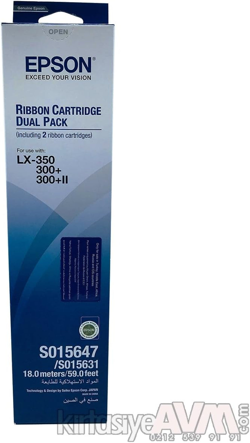 Epson Ink Ribbon Black 2X4.000.000 Char. 2-Pack, C13S015647