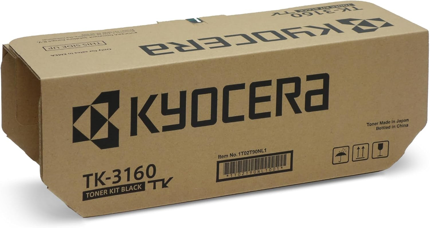 Kyocera TK-3160 Original Toner Schwarz 1T02T90NL1. Toner Drucker Kompatibel Für ECOSYS M3145Dn, ECOSYS M3645Dn, ECOSYS P3045Dn, ECOSYS P3050Dn, ECOSYS P3055Dn, ECOSYS P3060Dn