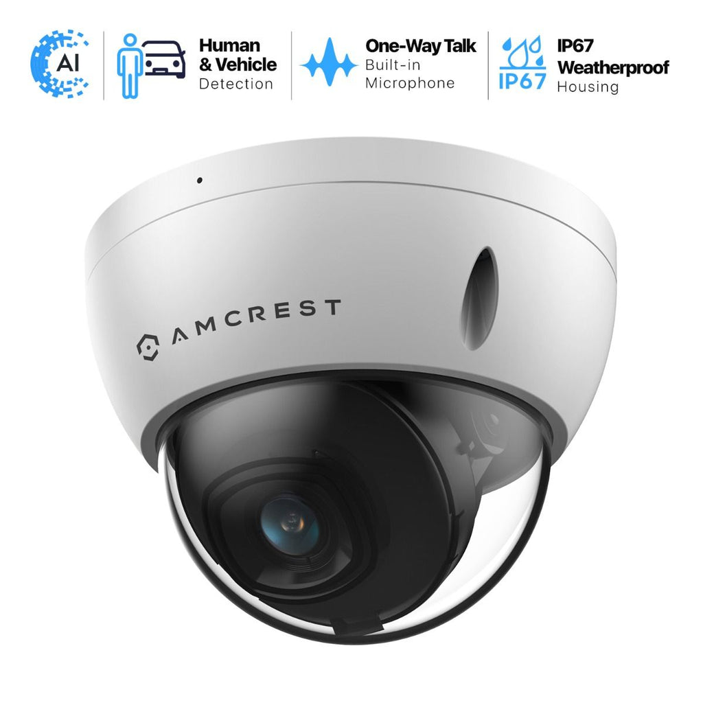 Amcrest 5MP Außen Sicherheits Dome IP PoE Kamera IP5M-D1188EW-AI-V3