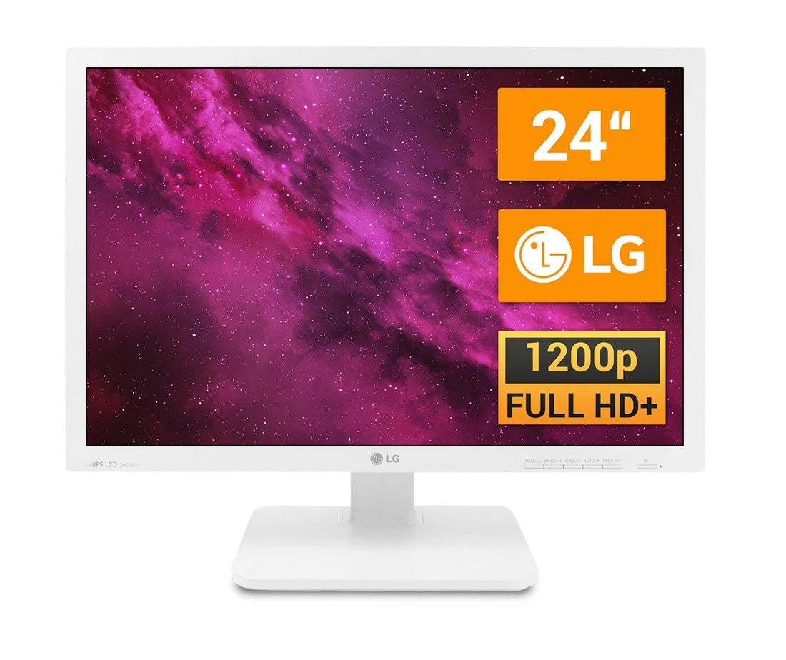 LG 24MB65PM-V 61cm (24") LED IPS Monitor – 1920x1200 – 16:10 – White – VERY GOOD